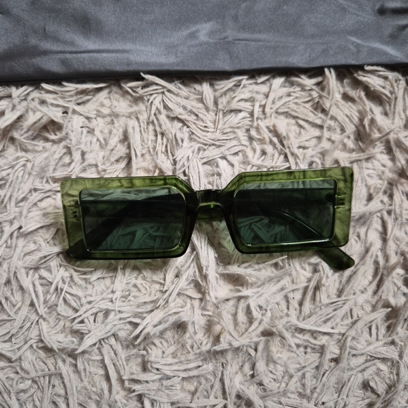 Accessories - Square Sunglasses Green Transparent Summer Spring Fall Festival Vacation Resort